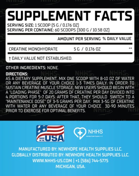 NHHS Micronized Creatine Monohydrate