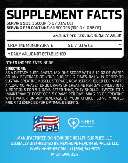 NHHS Micronized Creatine Monohydrate